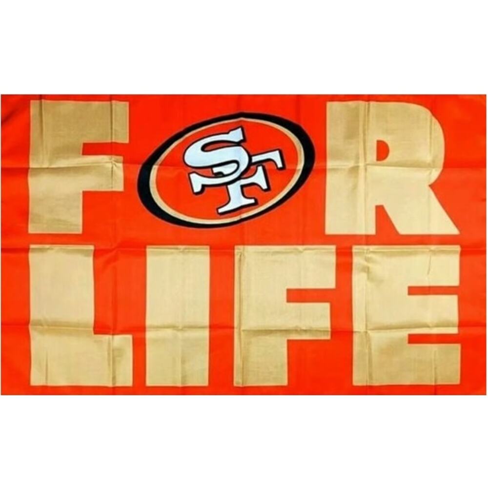SF For Life Flag Banner New 3x5 Feet San Francisco 49ers Mancave Garage Tailgate